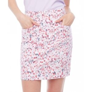 Swing Control Skort Skirt 12 Multi Stretch Coral Shrub Split Hem Golf